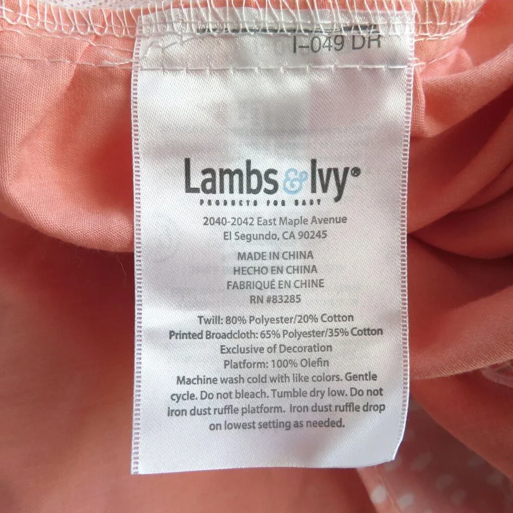 Lambs & Ivy Family Tree with Owls Crib Skirt Bed Dust Ruffle Discontinued New